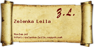 Zelenka Leila névjegykártya
